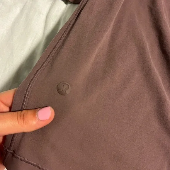 Lululemon Contour Dress Nulu Dusty Pink Antique Bark Long Sleeve Cutout Back 4 - Picture 4 of 4